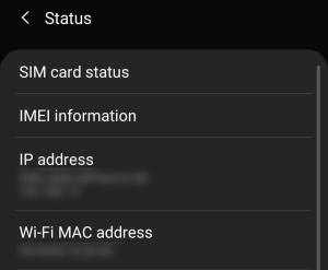find mac address of android emulator